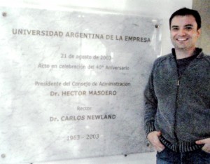 Henry Jenné em 2008 quando concluiu modulo na universidade Argentina de La Empresa em Buenos Aires
