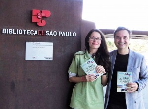 Visita do escritor Henry Jenné a biblioteca do estado de São Paulo